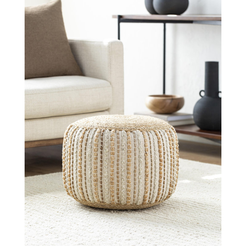 Small jute pouf discount